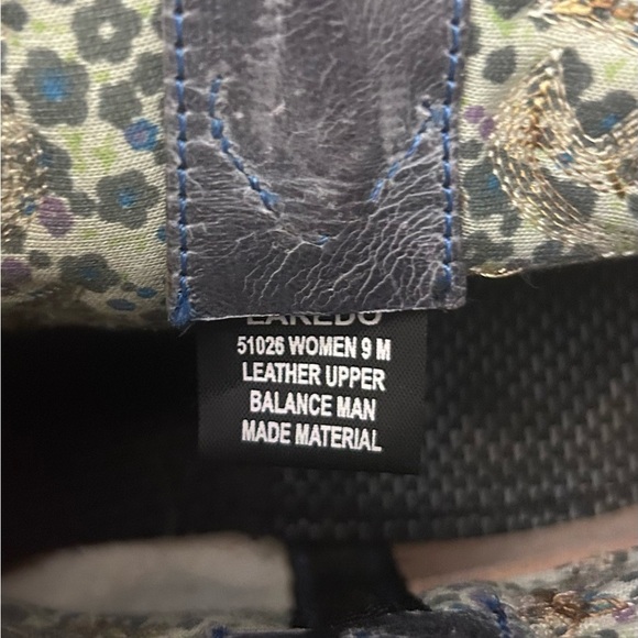 Laredo Women’s Sapphrye Blue Gray Round Toe Cowboy Booties Boots Size 9M - Picture 10 of 14